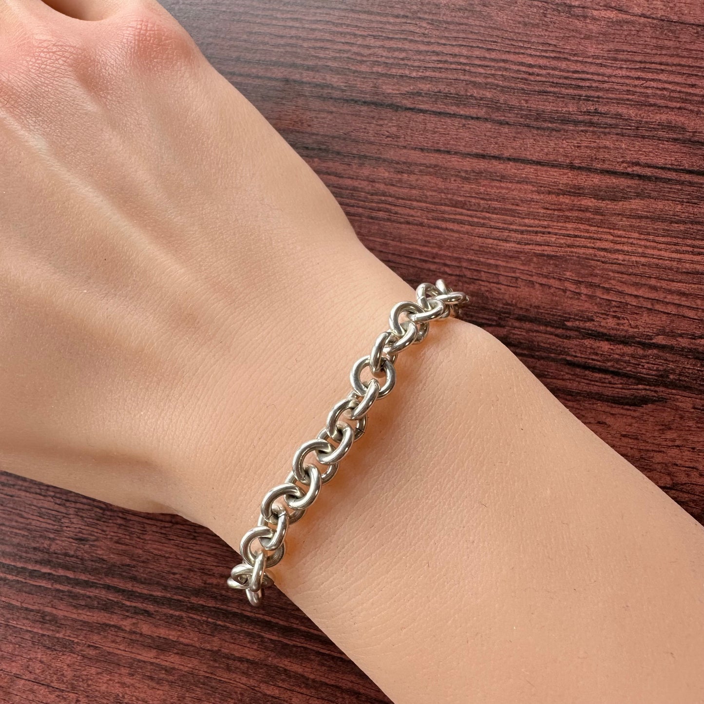 スターリングシルバー トグルクラスプ ブレスレット