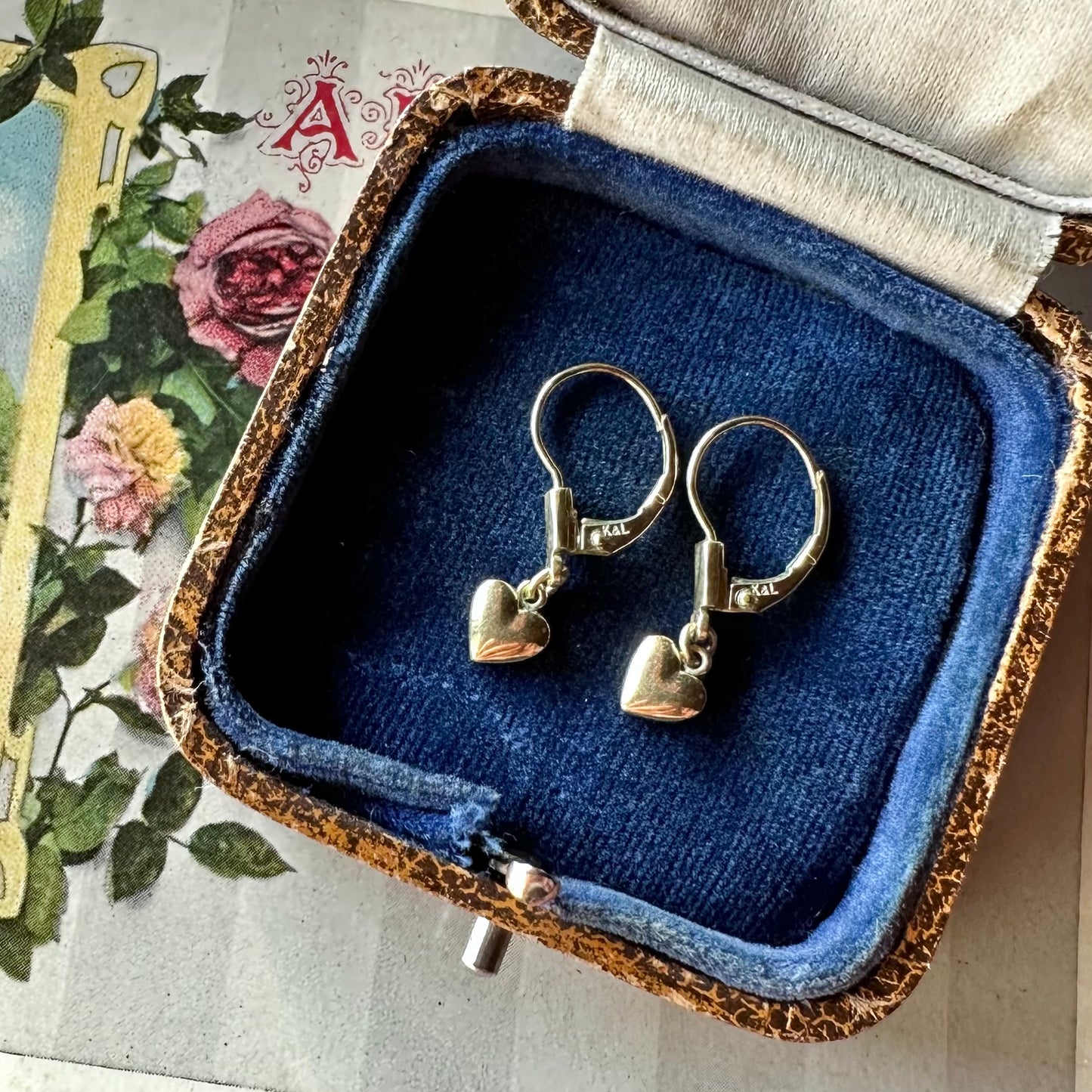 K&L 14ctロールドゴールド ハート ピアス