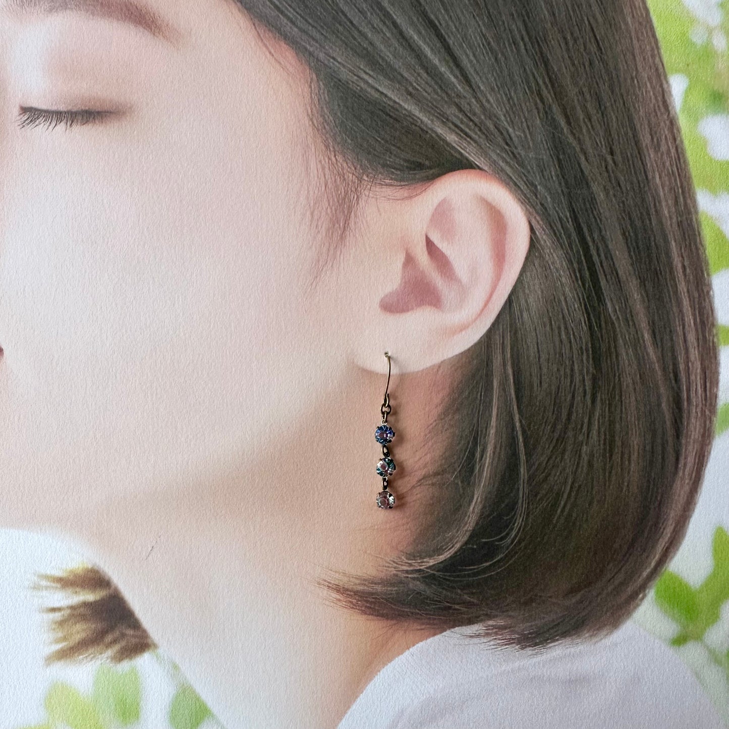 アイリスグラス ドロップピアス