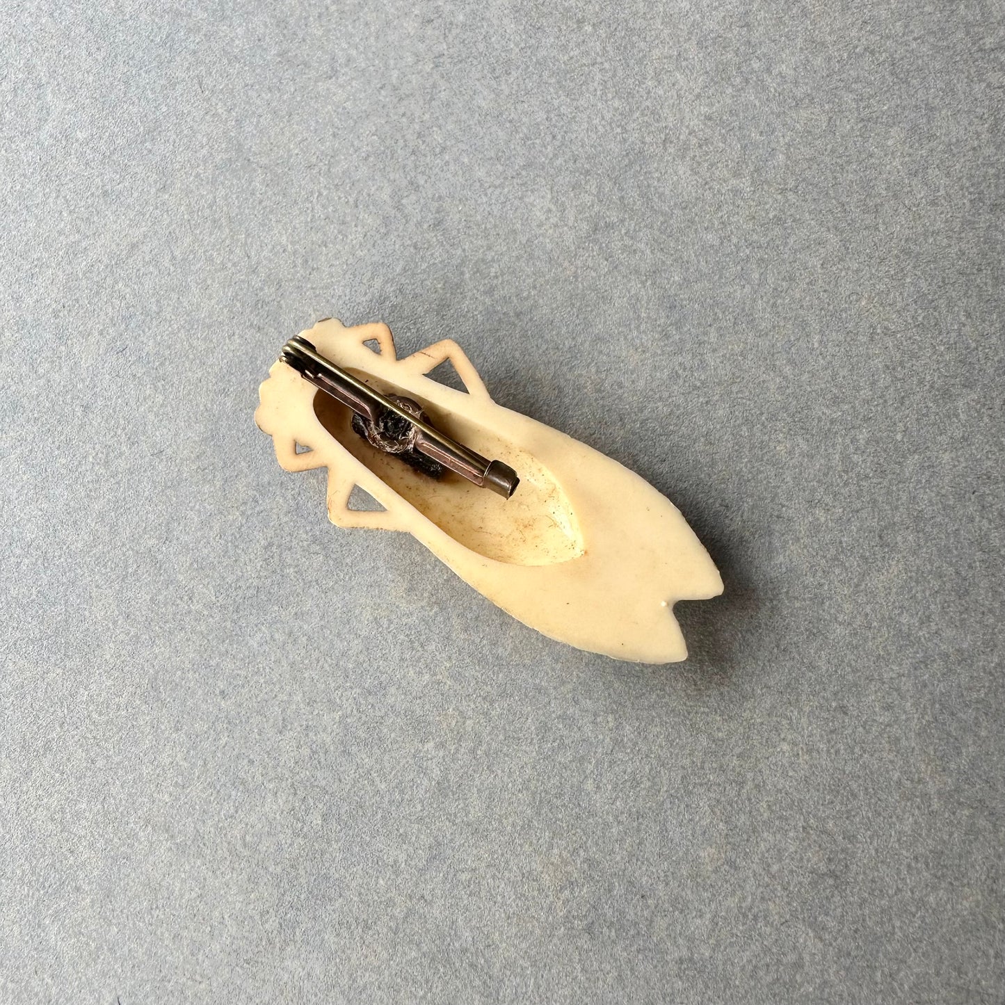 セルロイド セミ ヴィンテージブローチ