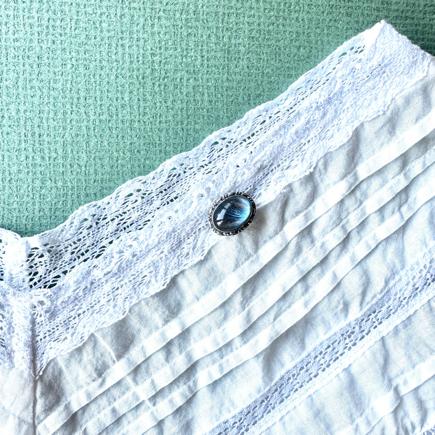 バタフライウィング オーバル ミニブローチ