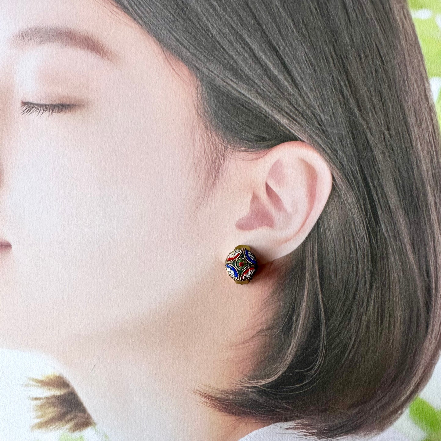 マイクロモザイク イヤリング