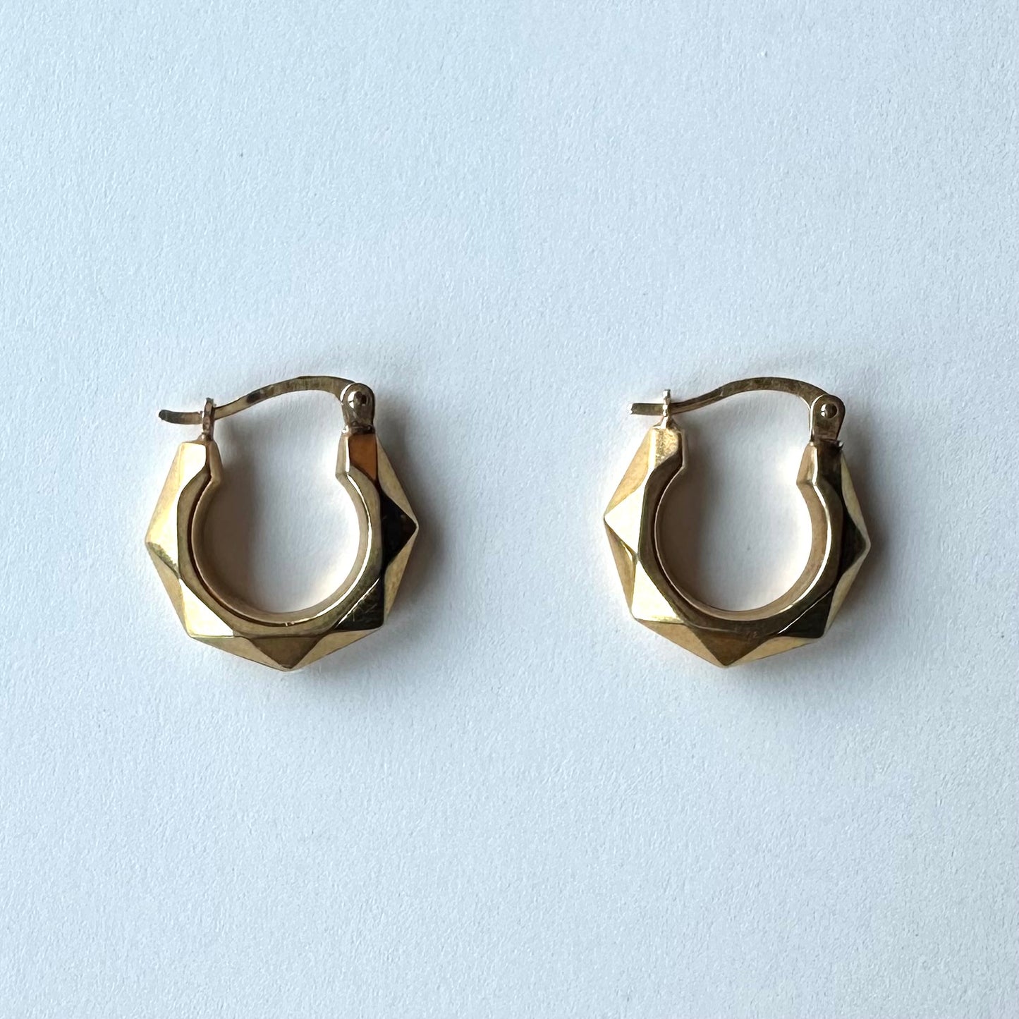 ヴィンテージ 9ctゴールド ファセットピアス