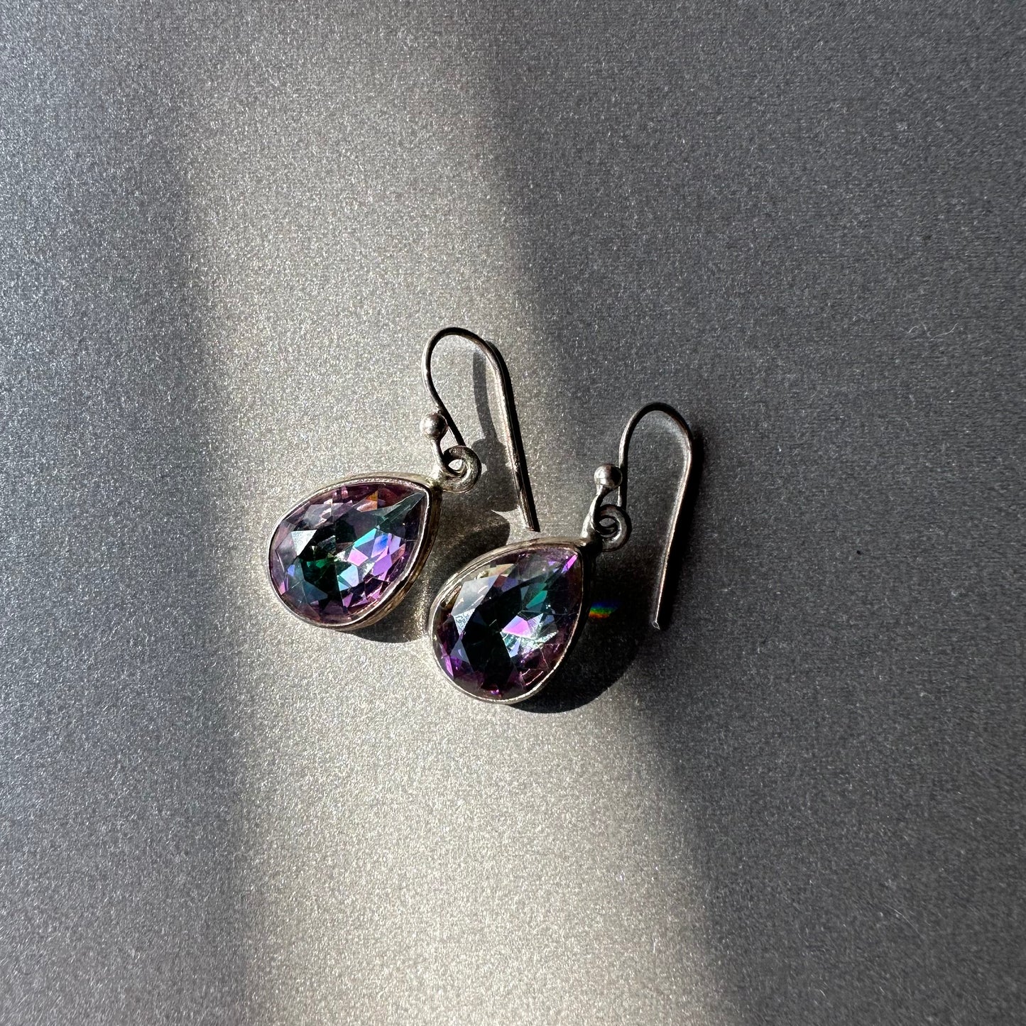 レインボーカラーグラス ピアス