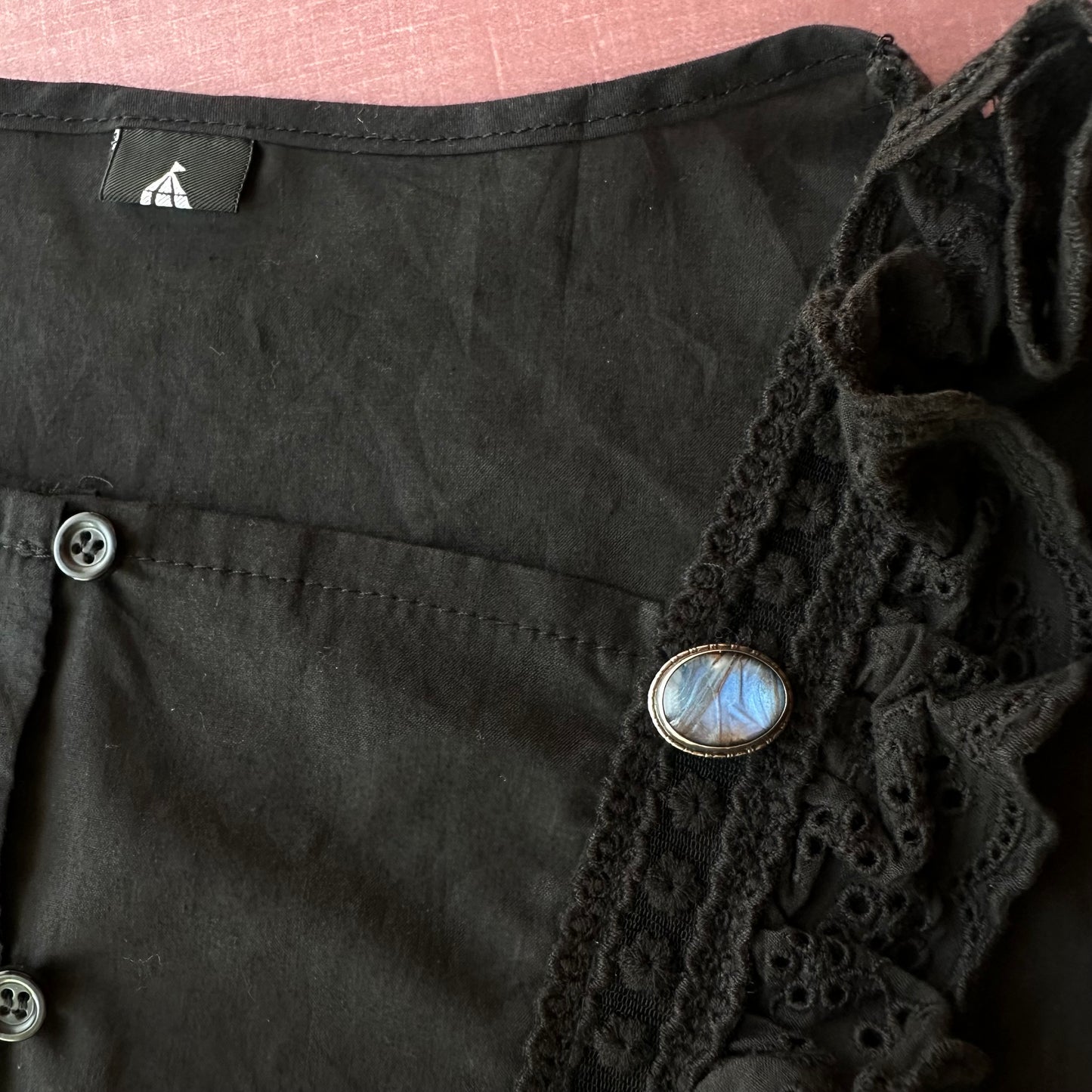 バタフライウィング オーバル ブローチ