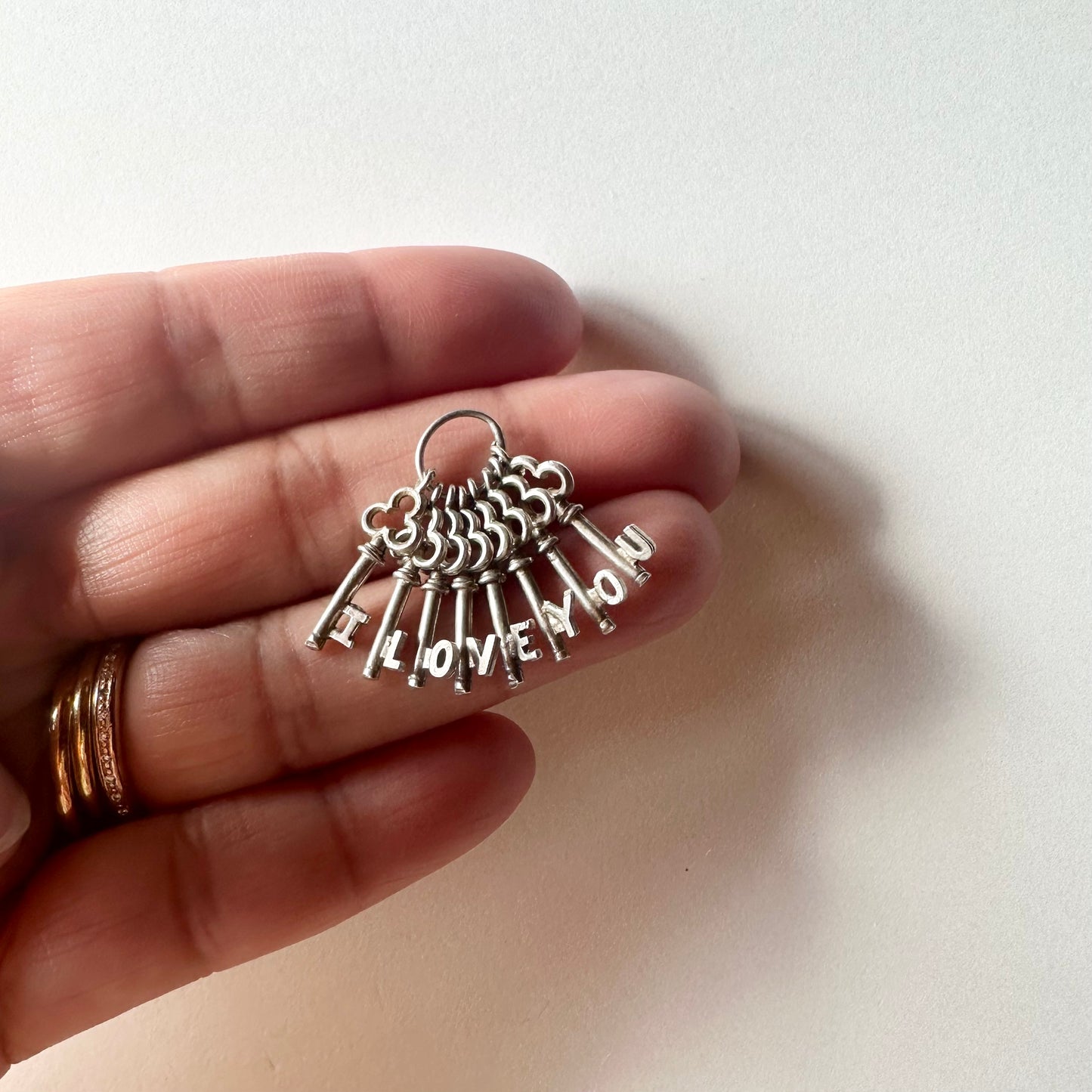 I LOVE YOU ヴィンテージシルバーチャーム