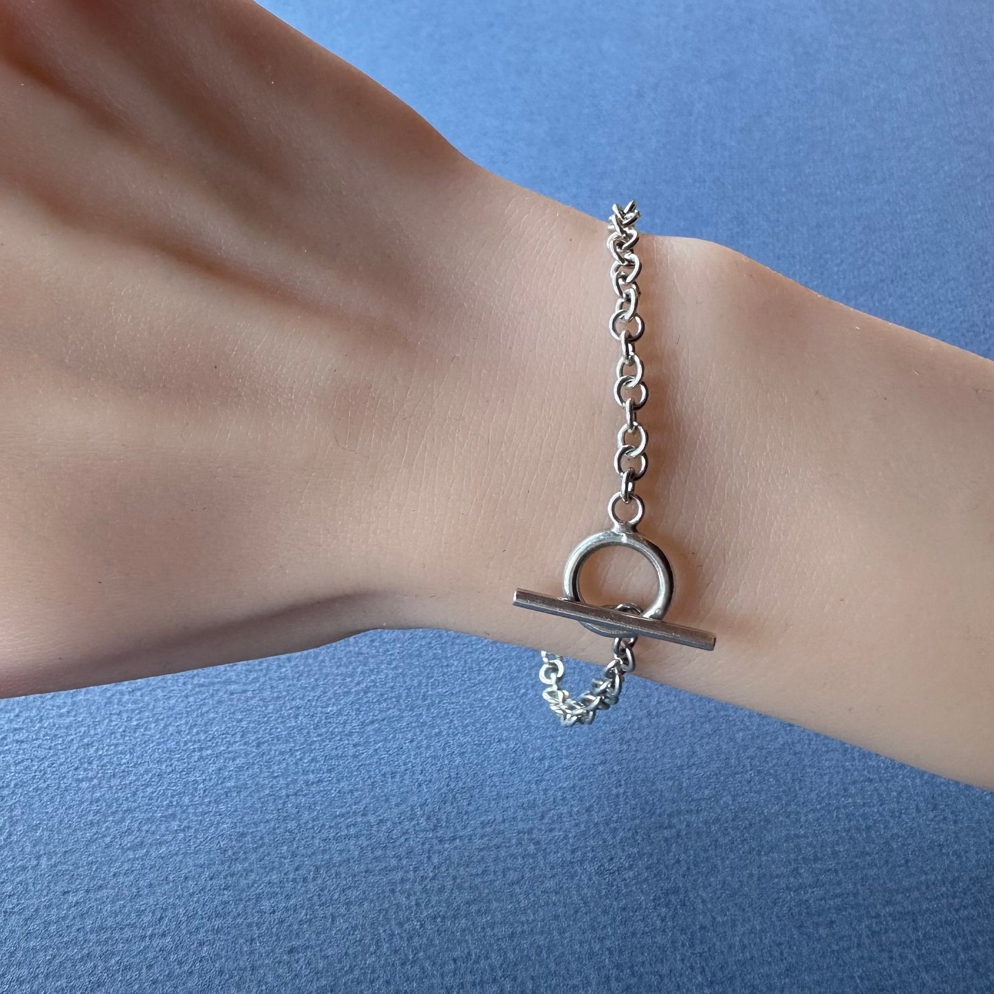 スターリングシルバー トグルクラスプ ブレスレット