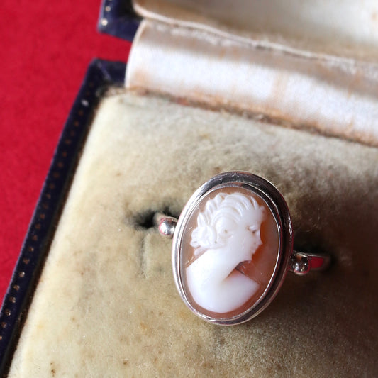シェルカメオ ヴィンテージリング 15号