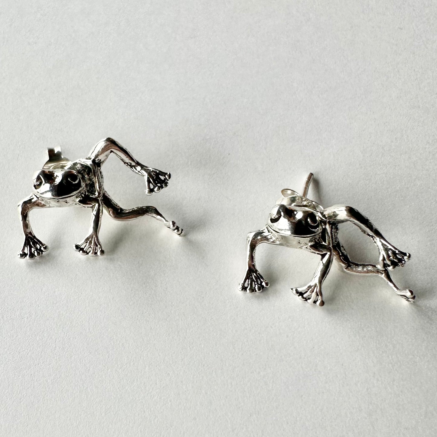 ヴィンテージシルバーピアス フロッグ