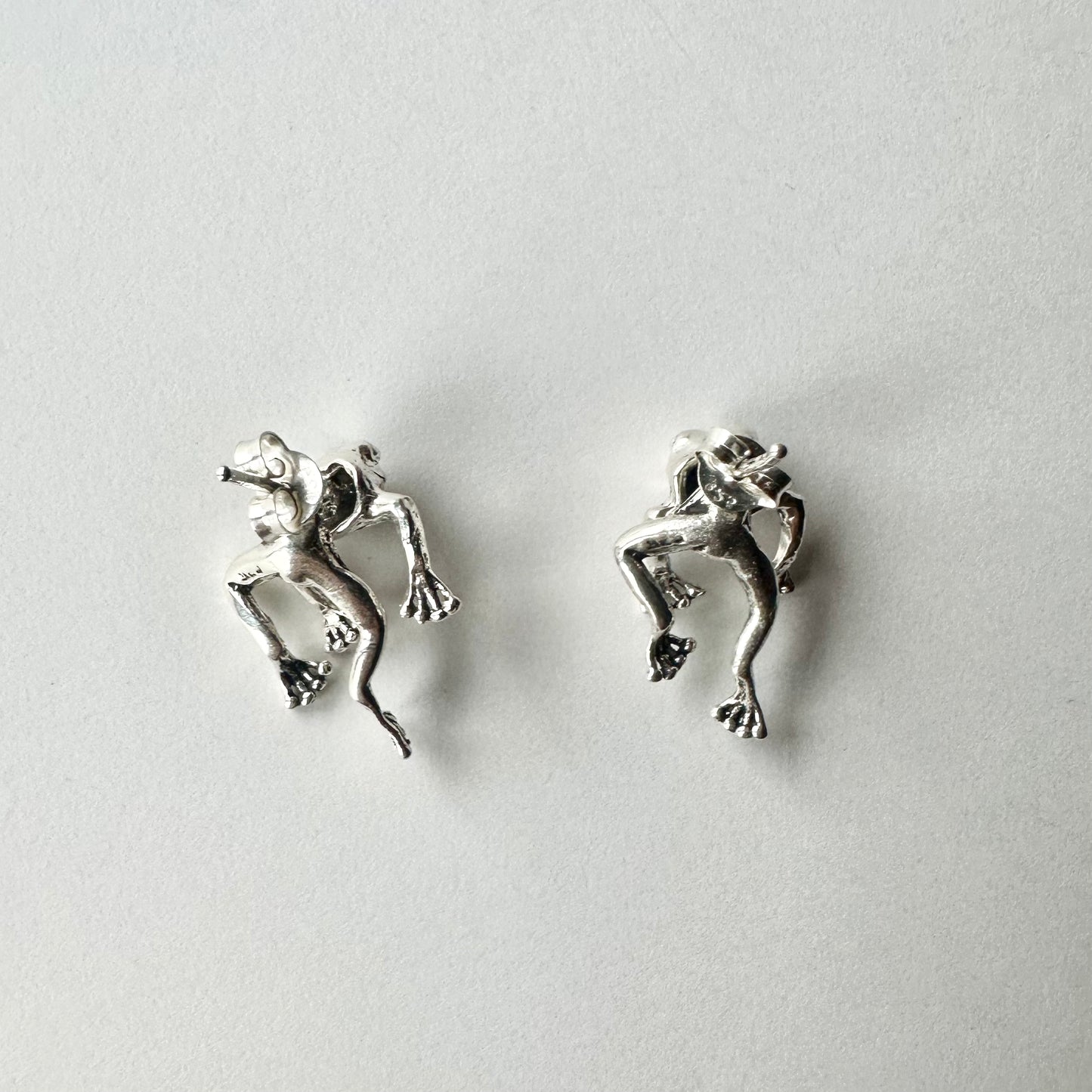 ヴィンテージシルバーピアス フロッグ