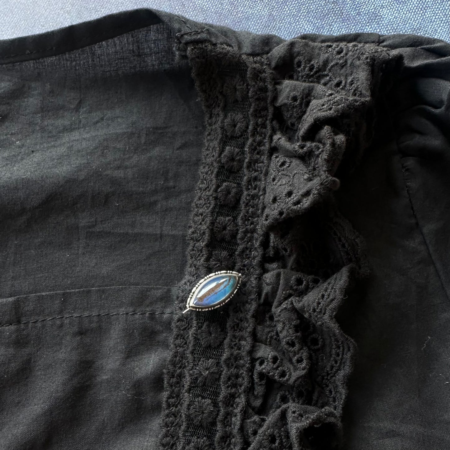 Thomas L. Mott バタフライウィング アイシェイプ ブローチ