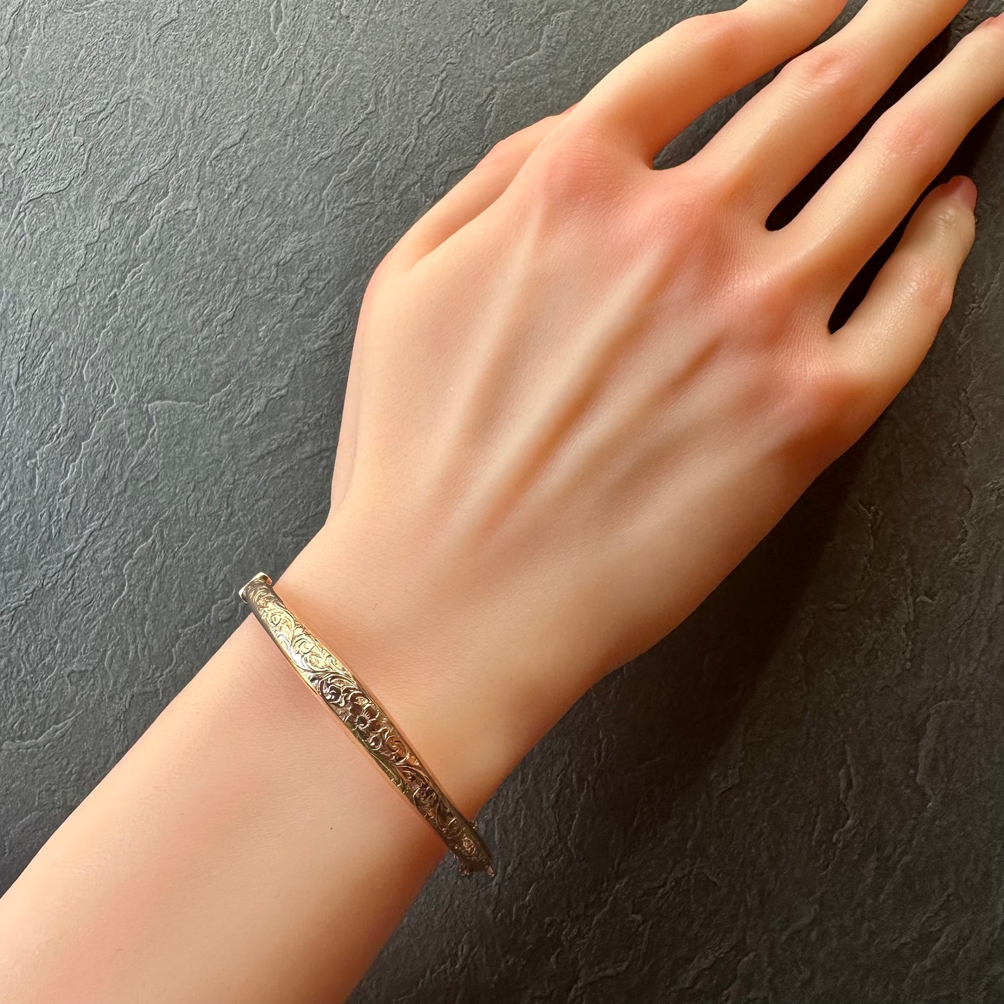 9ctゴールド アンティークバングル バーミンガム 1897年