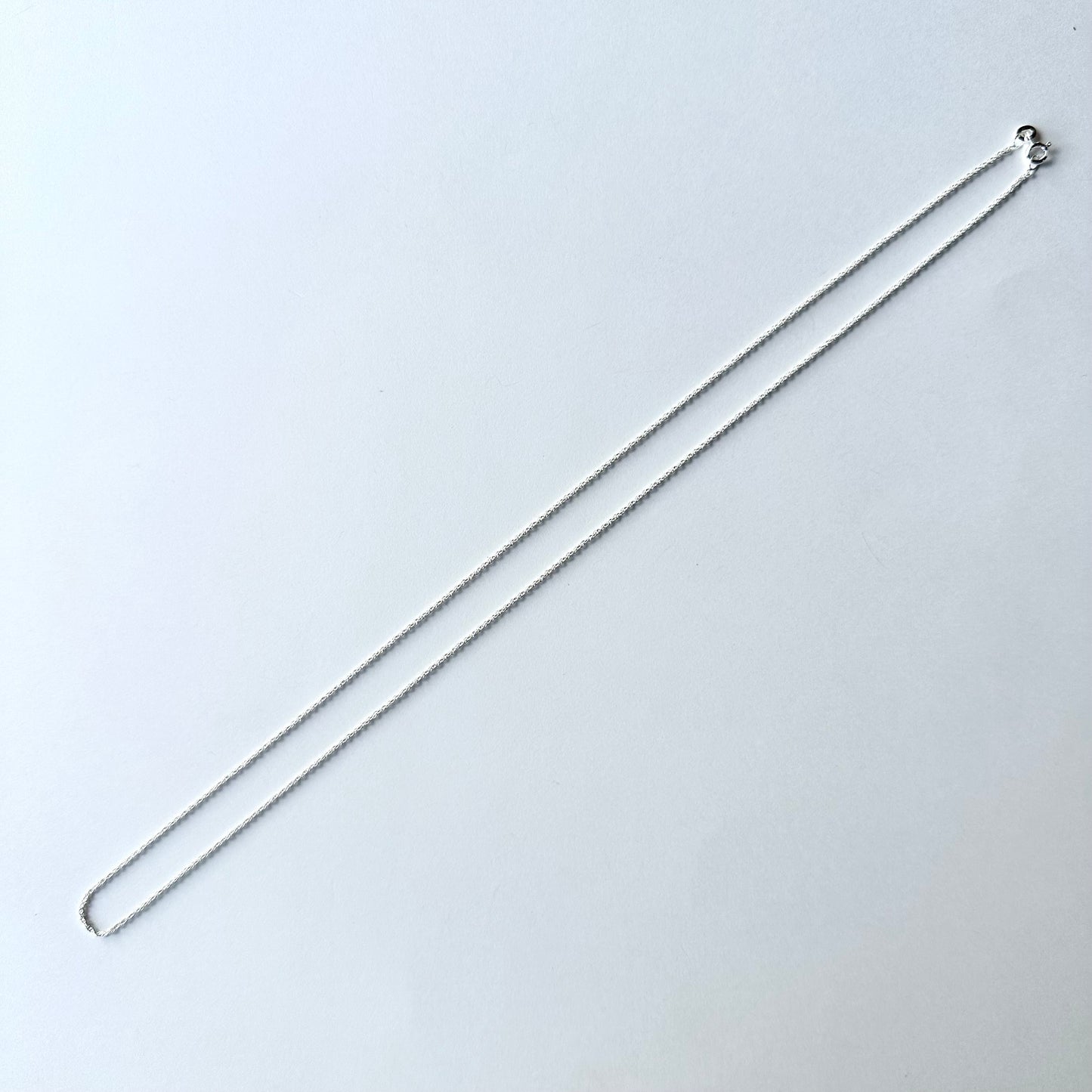 スターリングシルバー ロープネックレスチェーン 60cm
