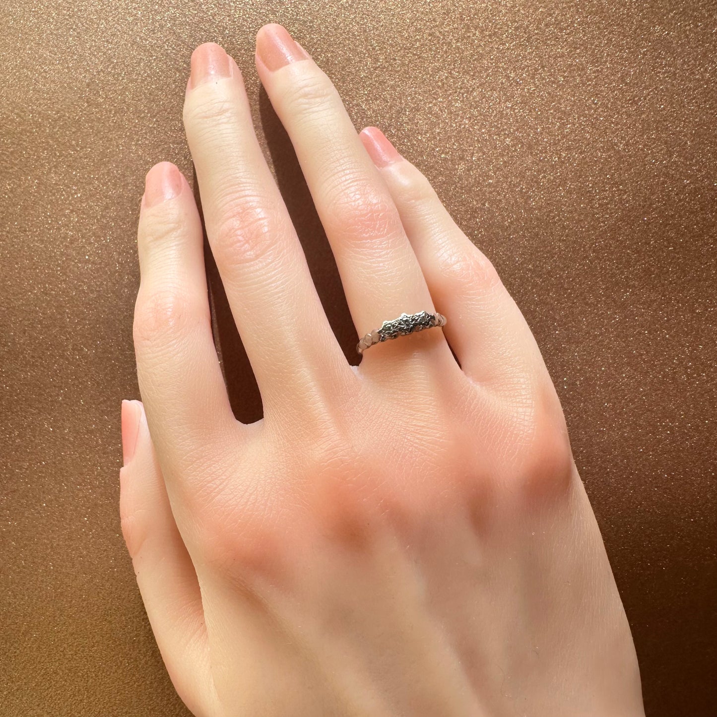 18ctゴールド&プラチナ アンティーク ダイヤモンド トリロジーリング 8.5号(鑑別書付)