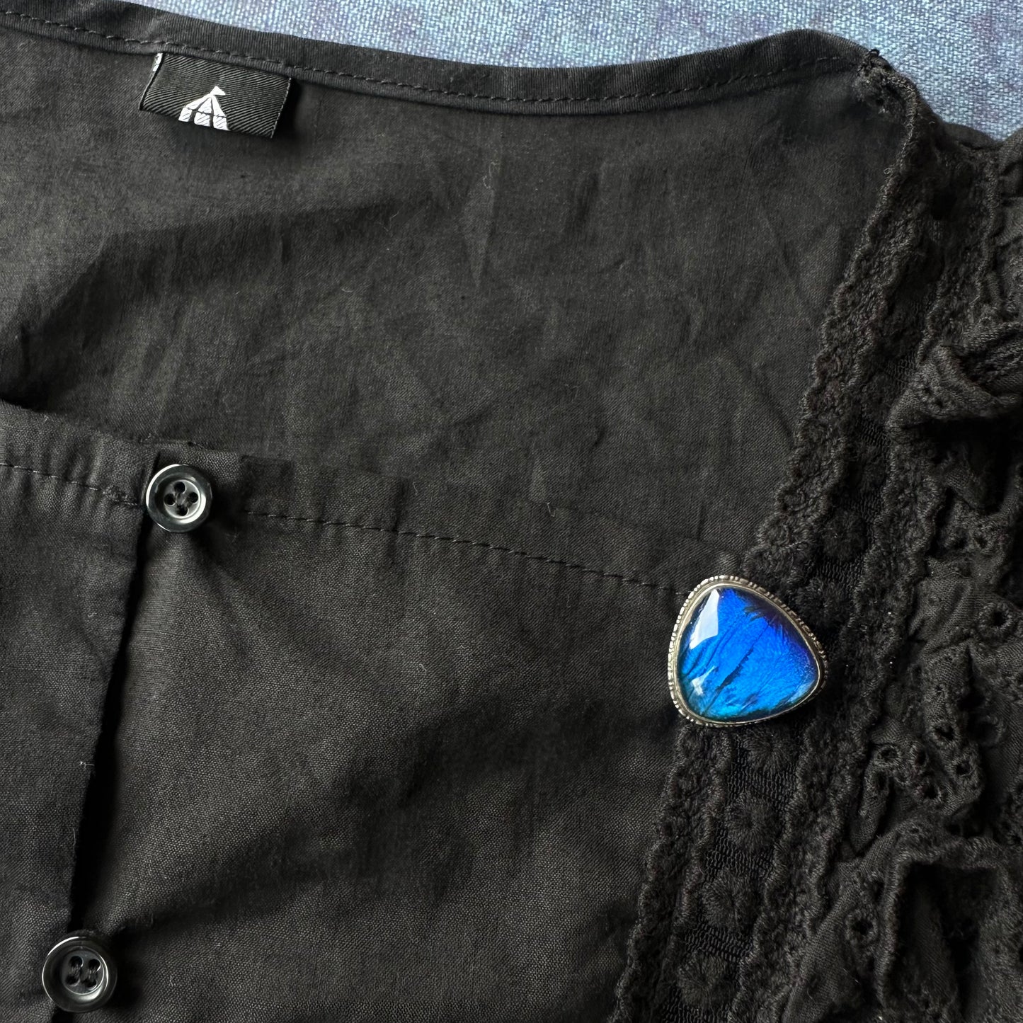 Thomas L. Mott バタフライウィング トライアングル ブローチ