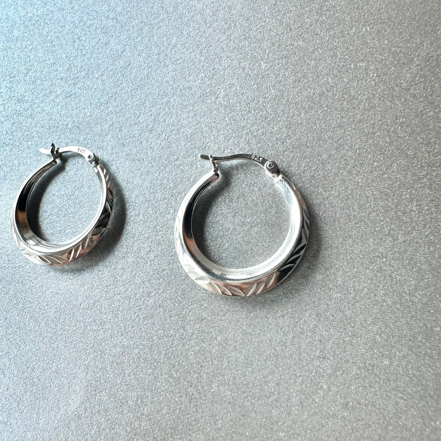 スターリングシルバー フープピアス