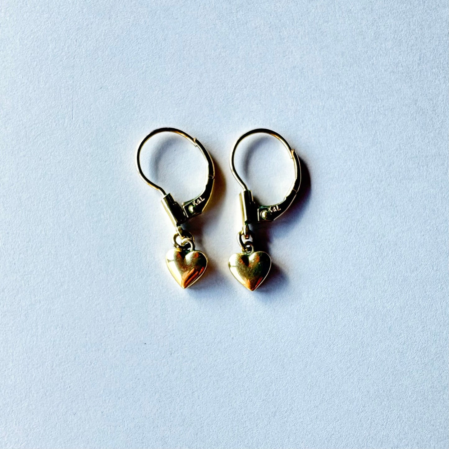 K&L 14ctロールドゴールド ハート ピアス