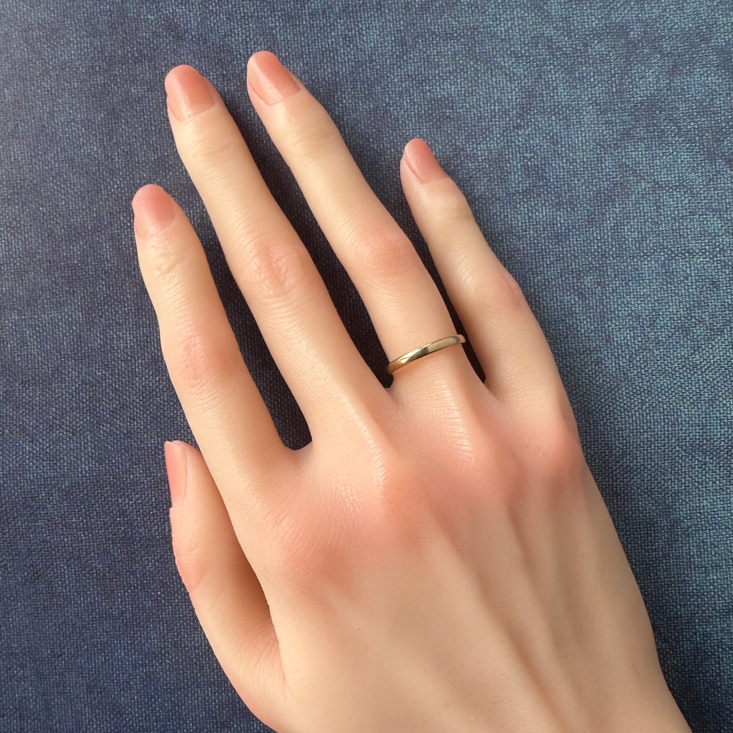 9ctゴールド ウェディンバンドリング バーミンガム 12号 1945年