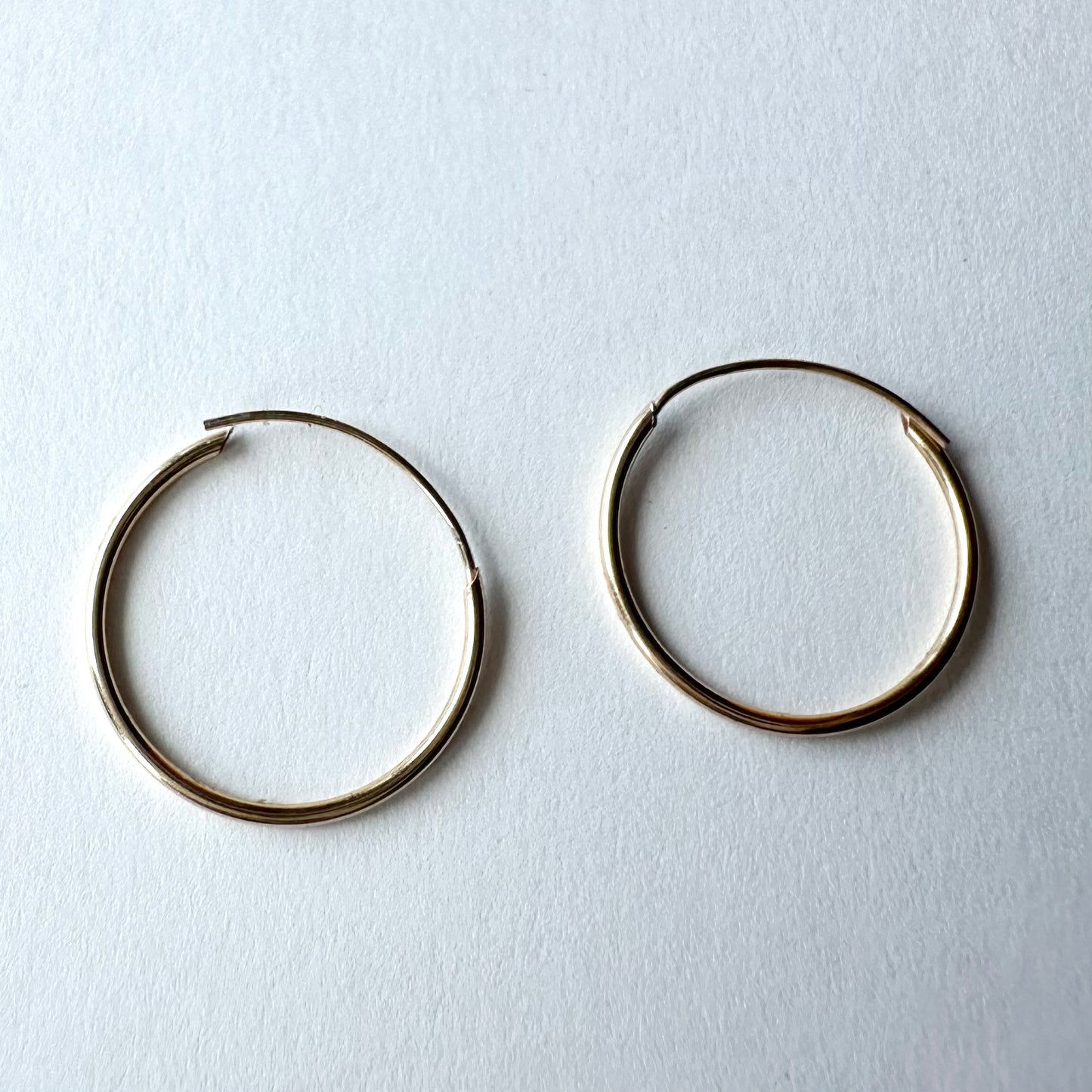 9ctゴールド フープピアス