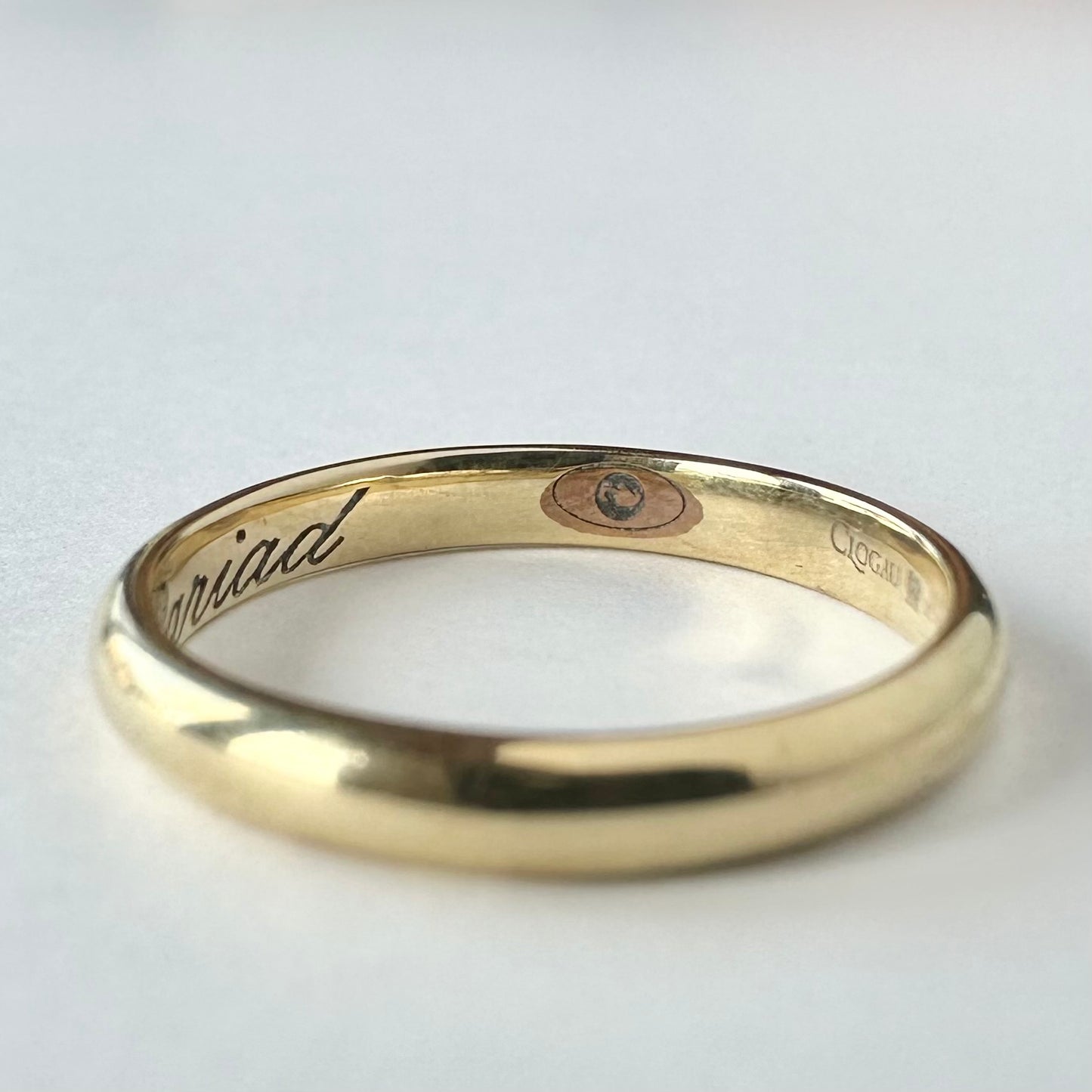 ウェルシュゴールド 9ctゴールド Clogau ウェディングバンドリング 14号