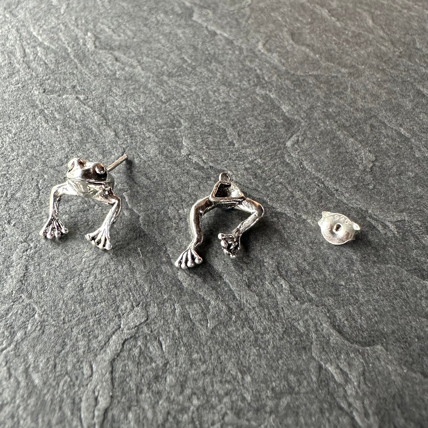 ヴィンテージシルバーピアス フロッグ