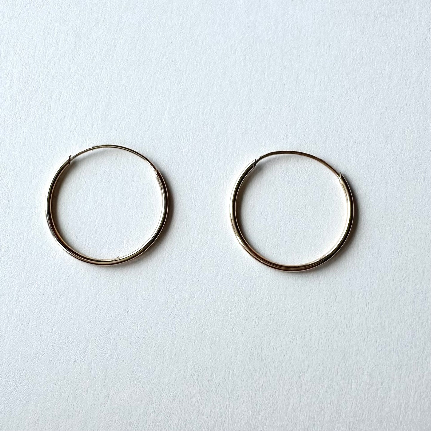 9ctゴールド フープピアス