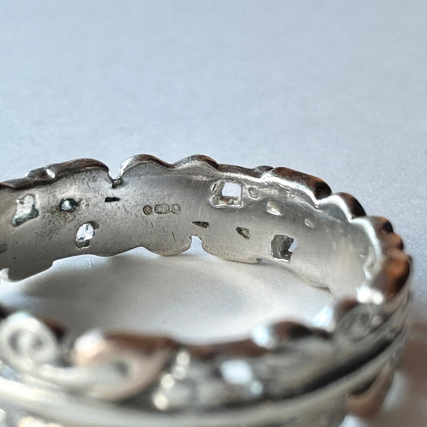 ツリーオブライフ CLOGAU スターリングシルバー&ウェルシュゴールドリング 12号