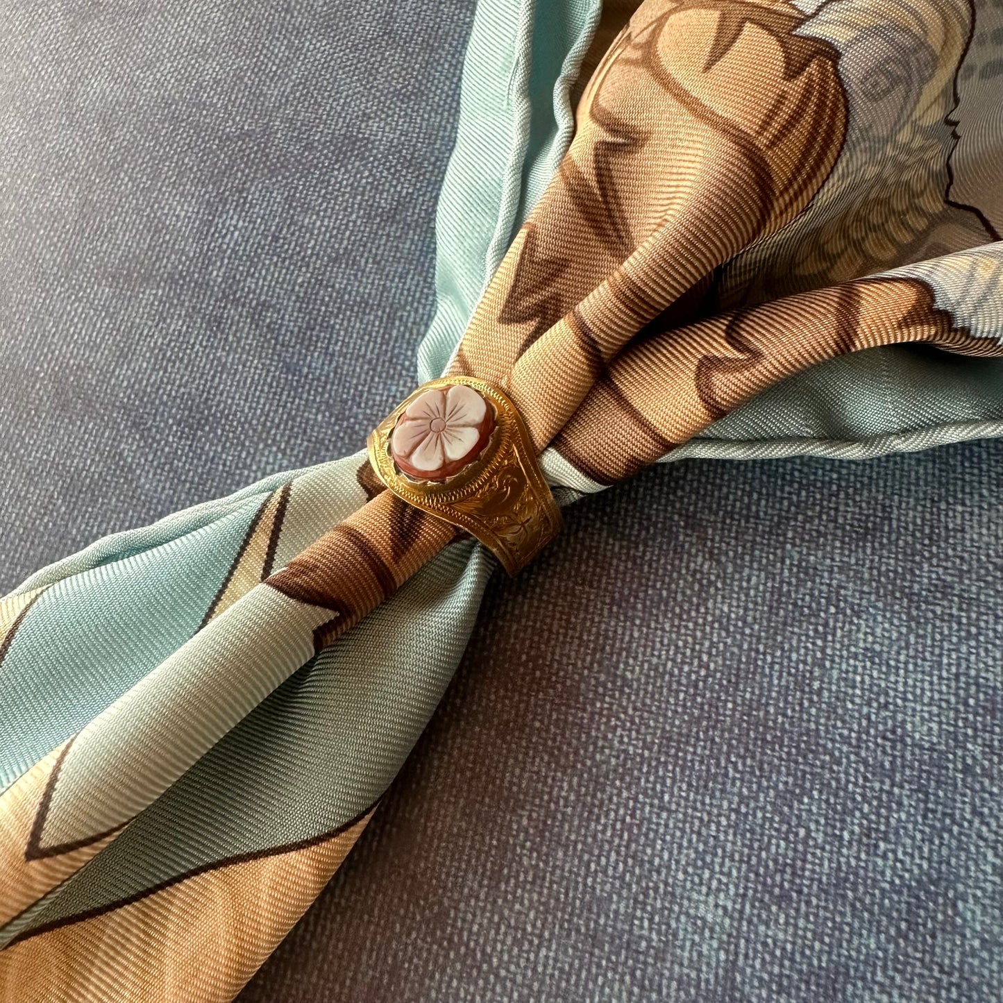 シェルカメオ スカーフリング