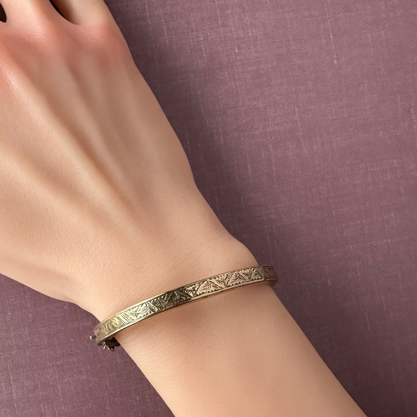 ロールドゴールド アンティーク バングル