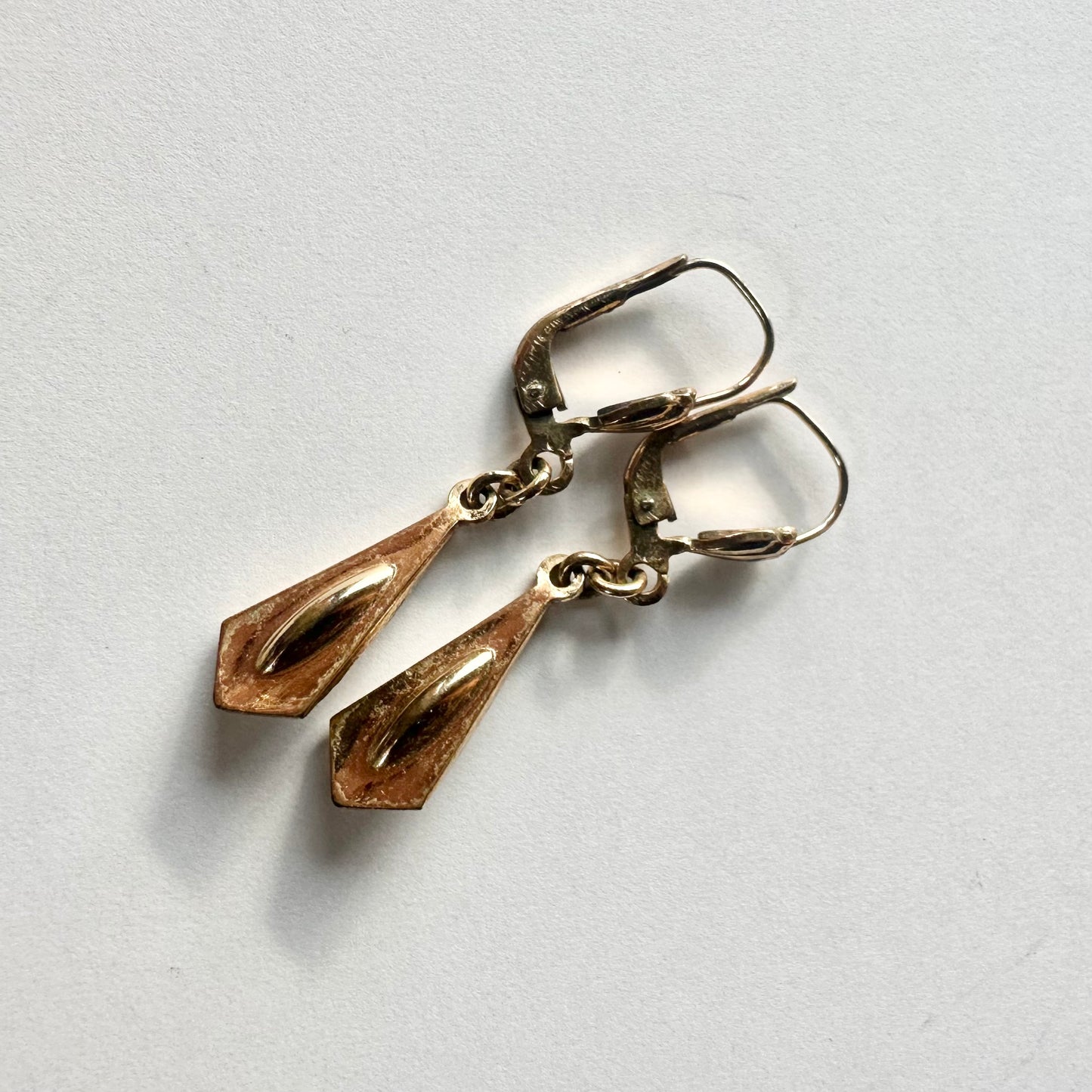 ドイツヴィンテージ パープルグラス ピアス