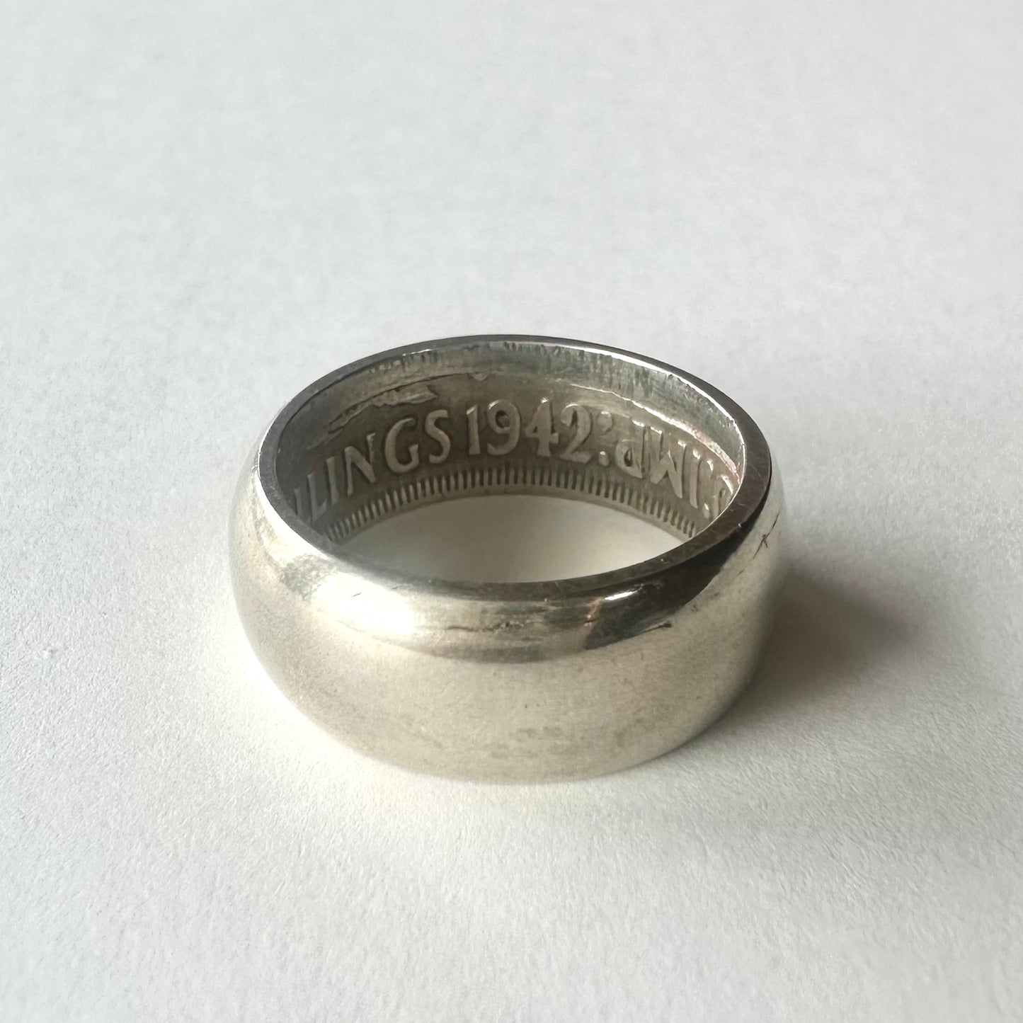 シルバー500 2シリング硬貨 リング 1942年 10号