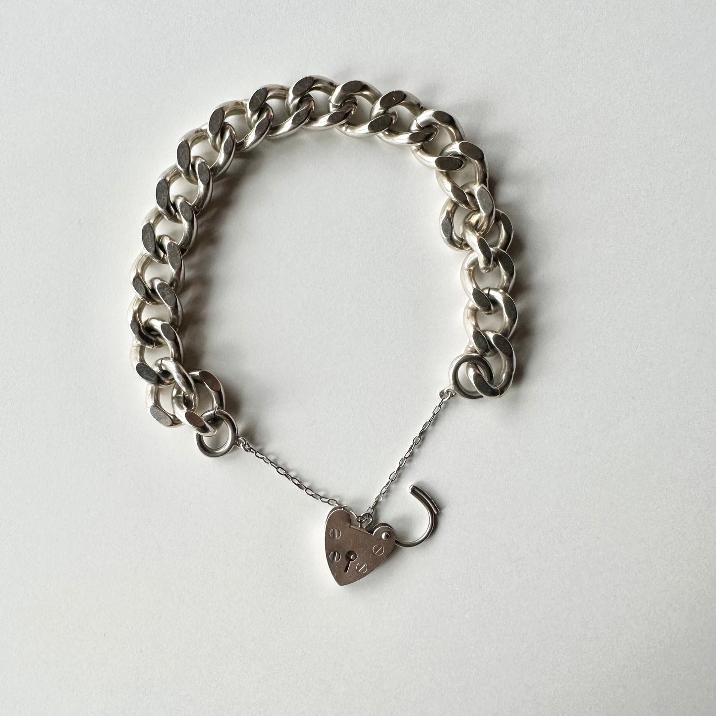 スターリングシルバー パドロック ブレスレット ロンドン 1978年