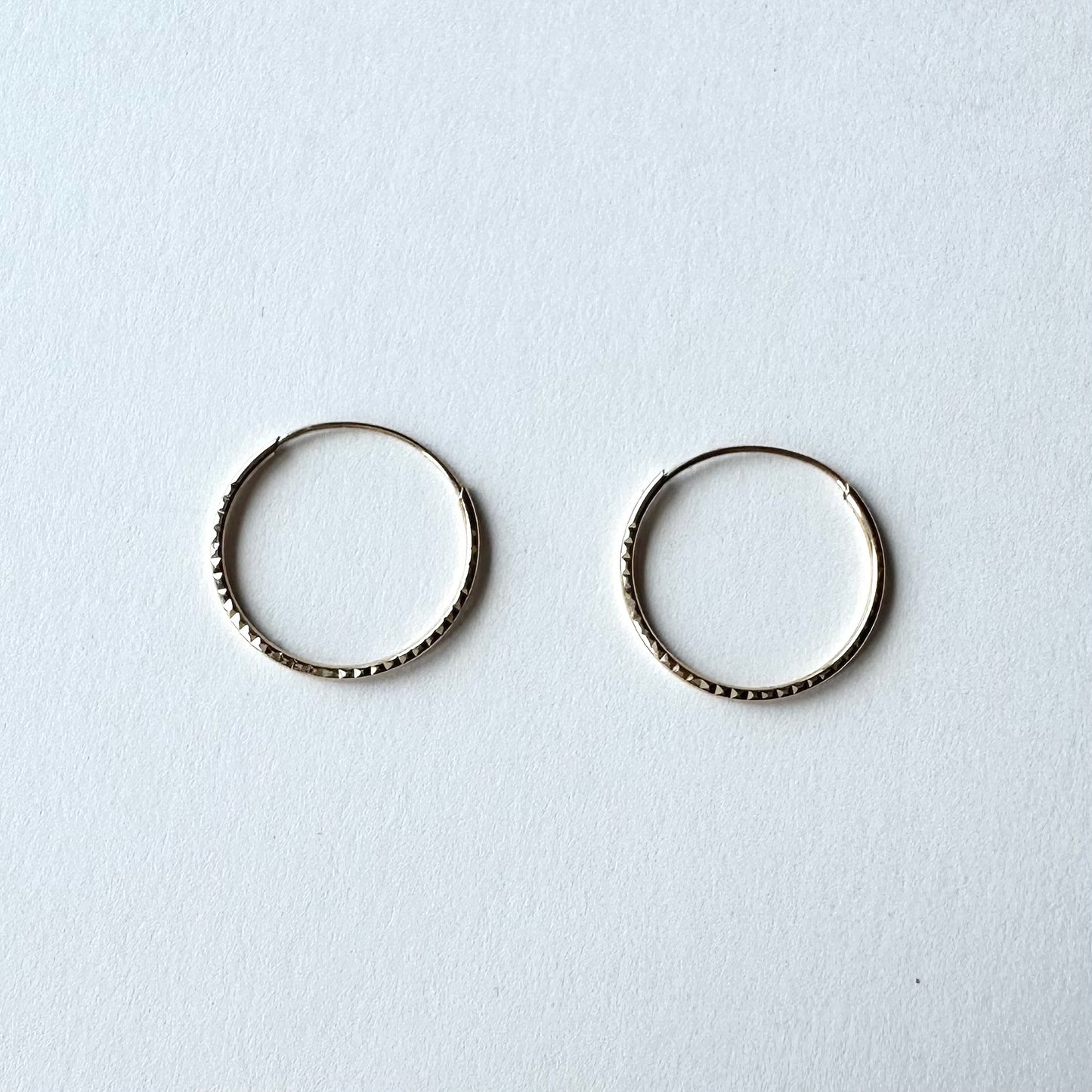 9ctゴールド フープピアス
