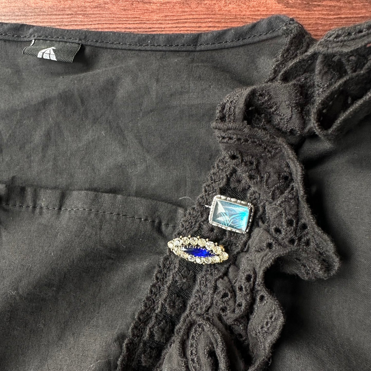 バタフライウィング レクタングル ミニブローチ