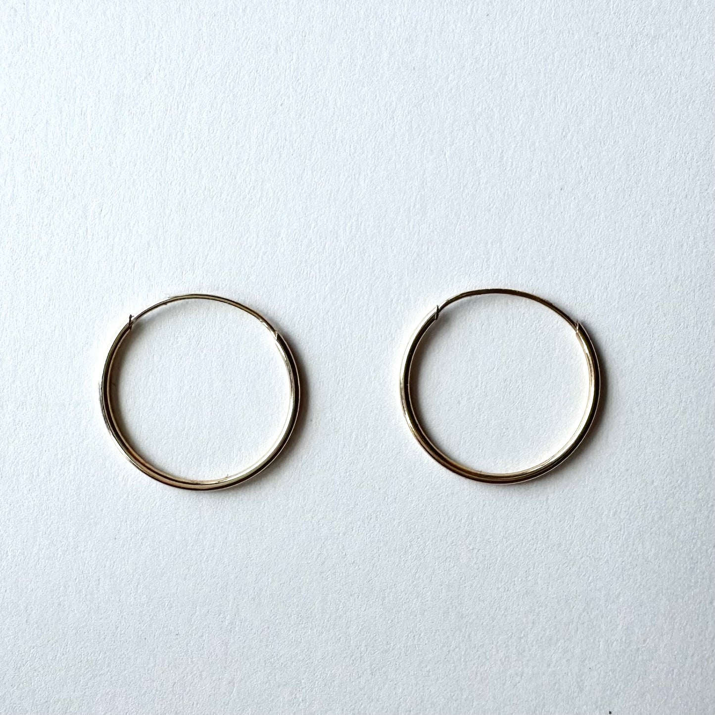 9ctゴールド フープピアス