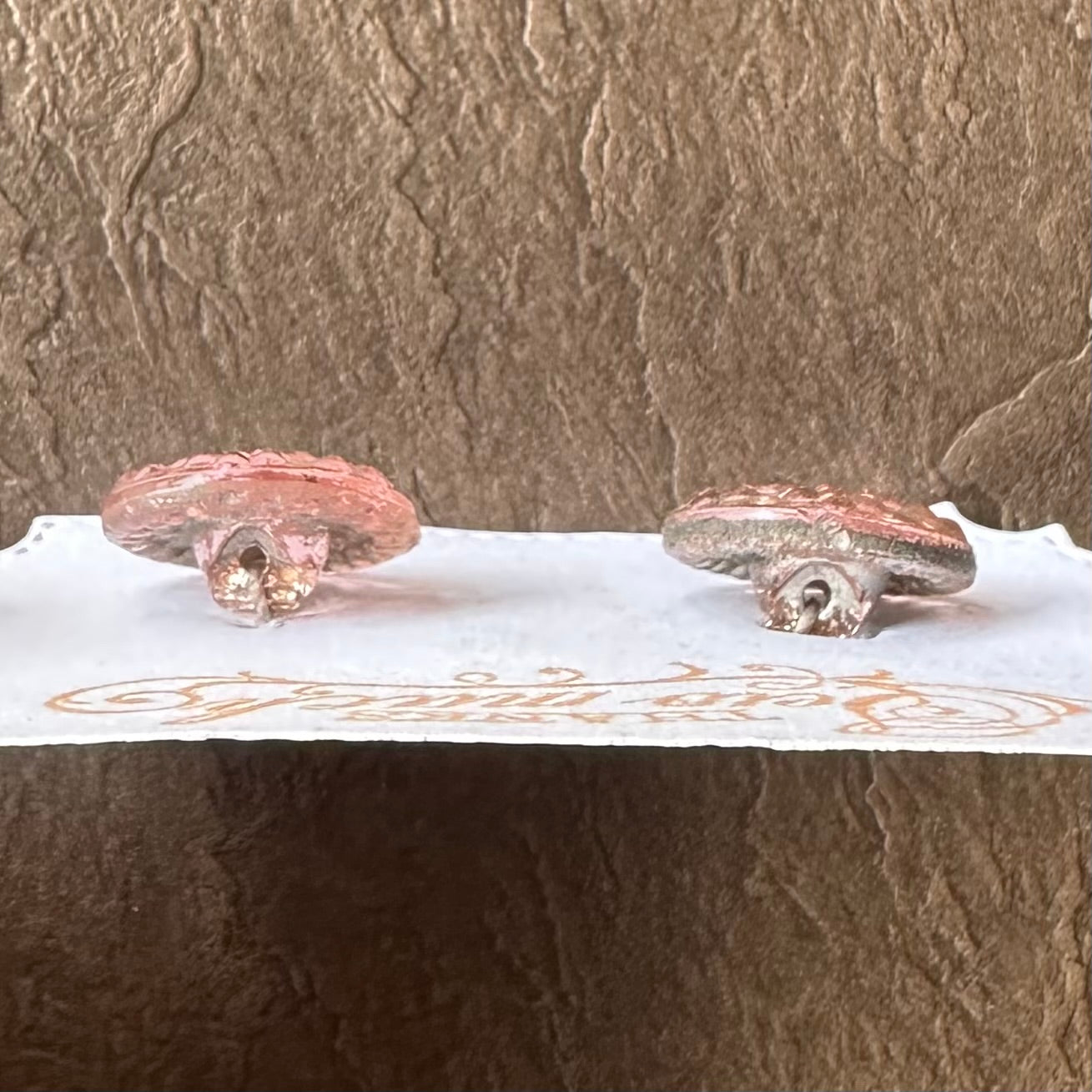 ヴィンテージ グラスビーズ ボタン(2個セット)