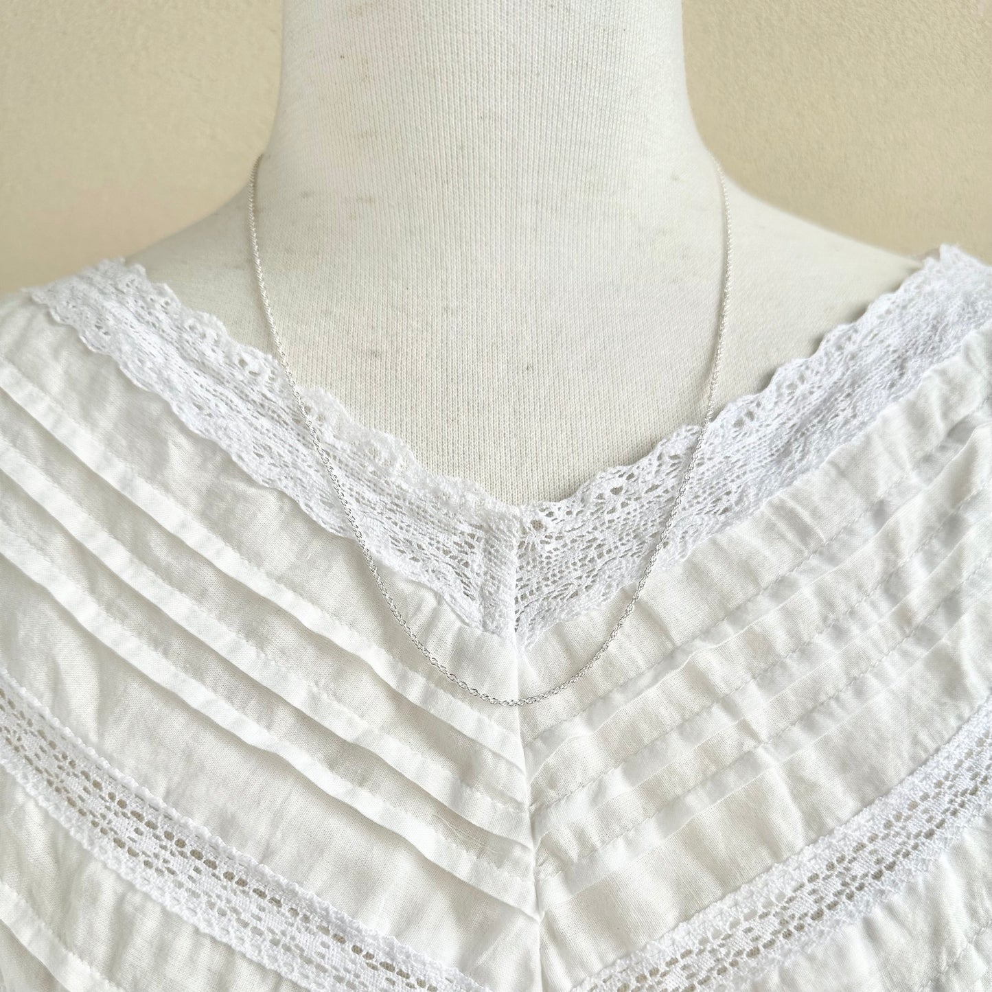 スターリングシルバー ロープネックレスチェーン 50cm