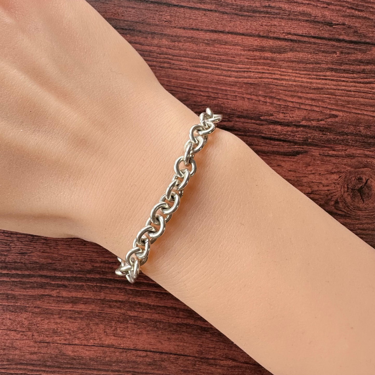 スターリングシルバー トグルクラスプ ブレスレット