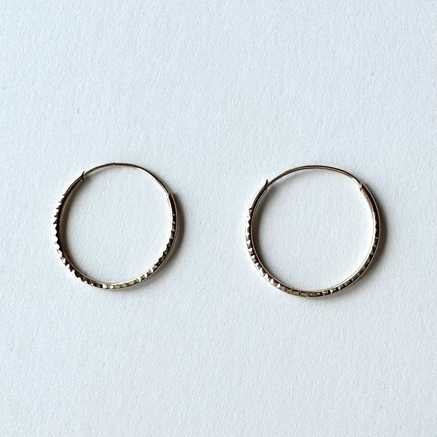 9ctゴールド フープピアス