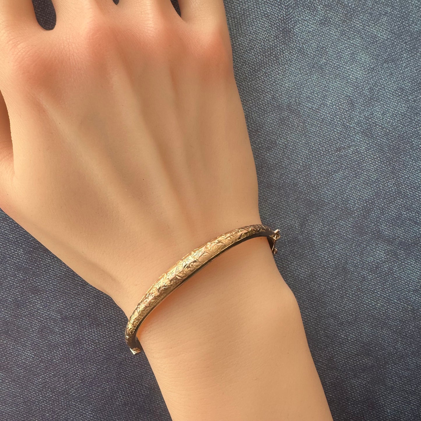 9ctゴールド アンティークバングル バーミンガム 1901年