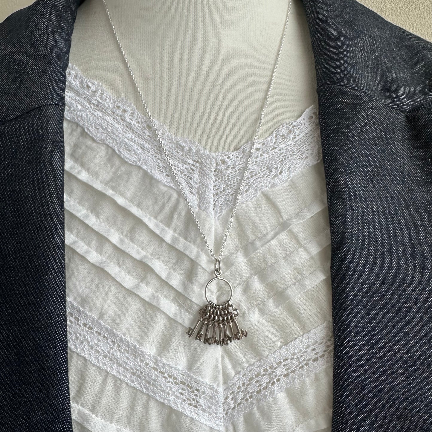 I LOVE YOU ヴィンテージシルバーチャーム