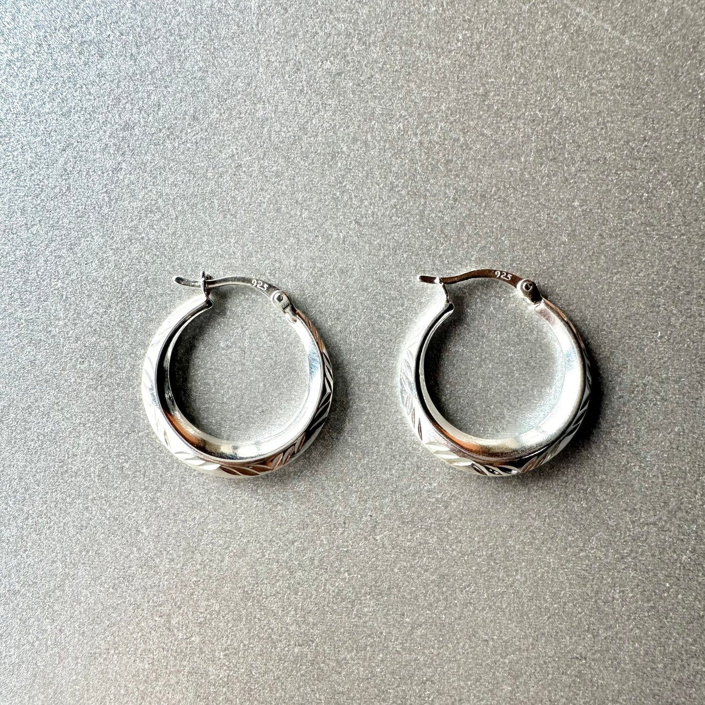 スターリングシルバー フープピアス