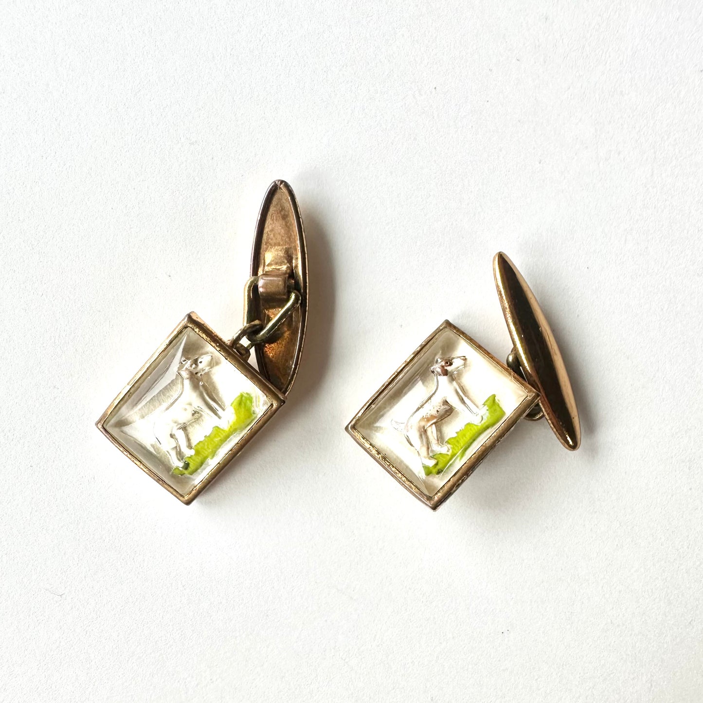 ケーヴドグラス テリア カフリンクス