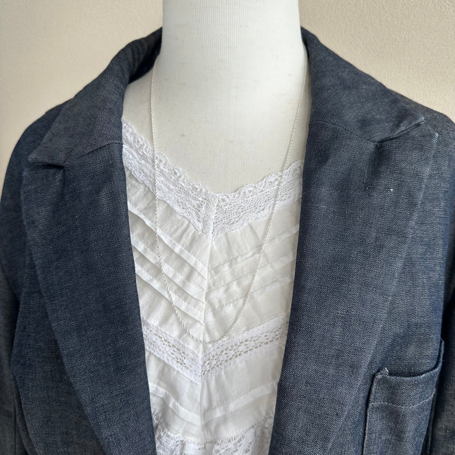 スターリングシルバー ロープネックレスチェーン 60cm
