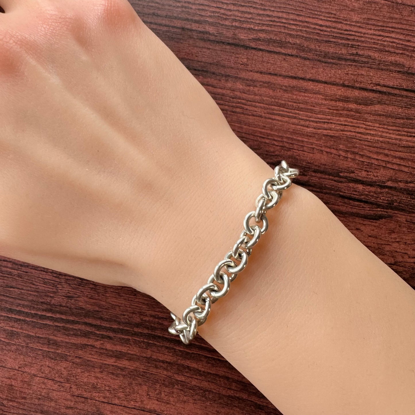 スターリングシルバー トグルクラスプ ブレスレット