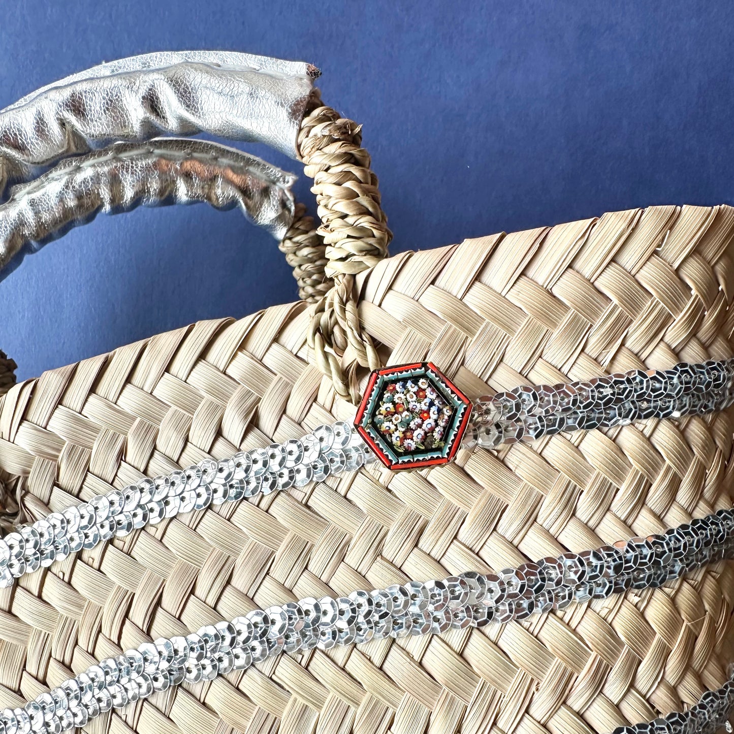 マイクロモザイク オクタゴン ブローチ