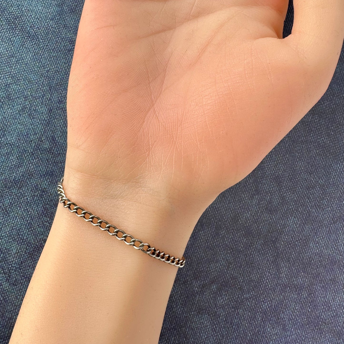 スターリングシルバー パドロックブレスレット ロンドン 1986年