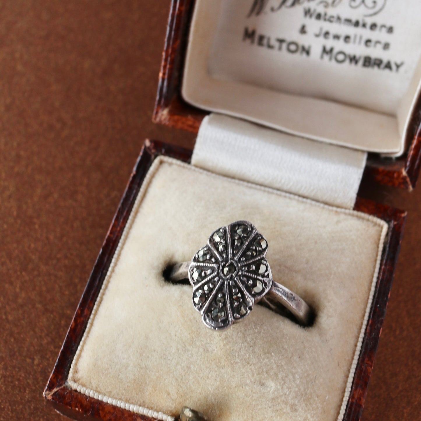 シルバー&マーカサイト リング 13号