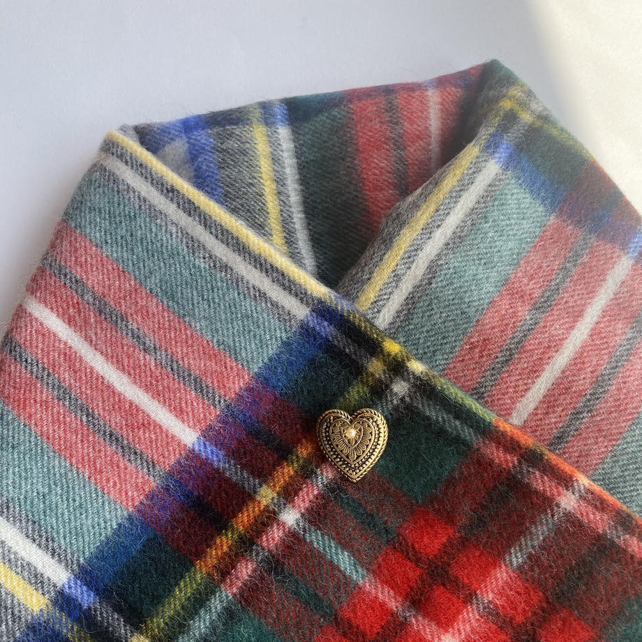 ヴィンテージ ハート&グラスパール ブローチ