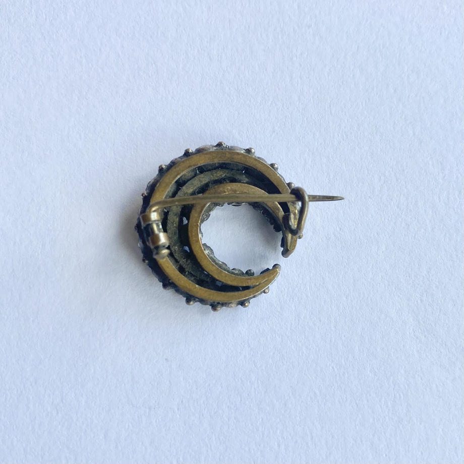 エドワーディアン クレセントムーン ブローチ